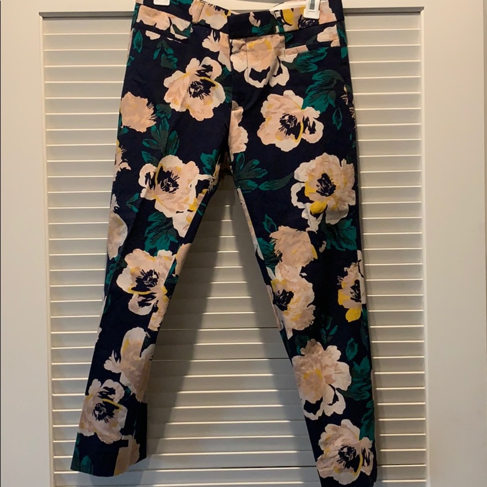 Banana Republic Sloan Cropped Floral Pant